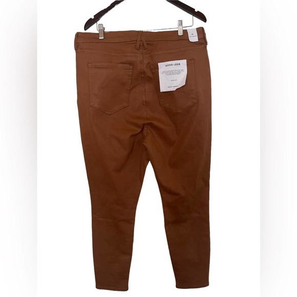 Good American Good Legs Coated Skinny Jeans in Burnt Caramel Size 22 NWT - Picture 4 of 6